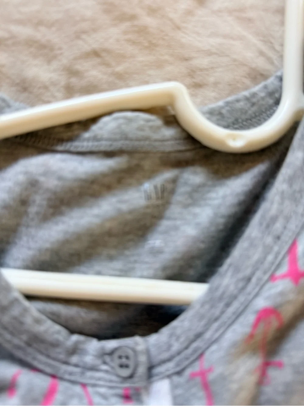 GAP Gray Maxi Dress with Pink Anchor Print